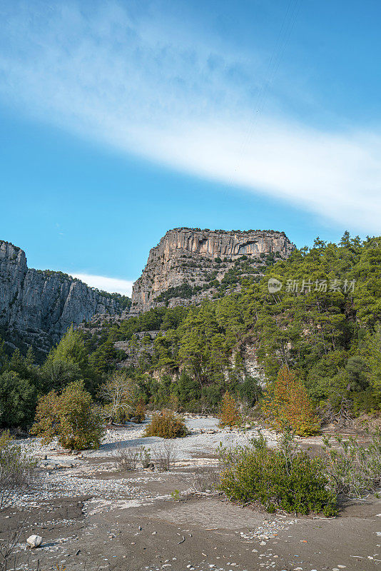 The scenic view of tazı Canyon which is a natural canyon formed by streams and it has become very trendy in recent years on social media in Antalya